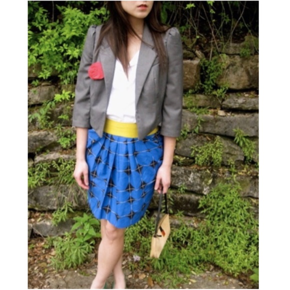 Odille Anthro Fargyle Geometric Skirt 2 - Picture 3 of 6